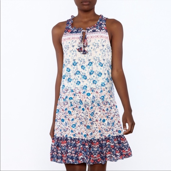 SANCTUARY Boho Floral Printed Tassel Swing Dress - Picture 3 of 6